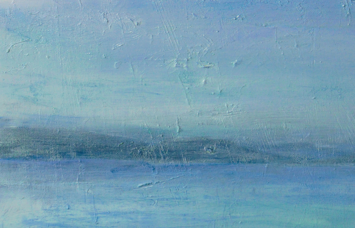 油彩画 - 小豆島 東港の海 - 53.0 cm x 41.0 cm