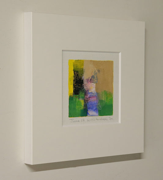 油彩画 - June 28, 2022 - 9 x 9 painting (9 cm x 9 cm)