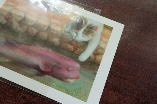 A4プリント - 村長とコブ/ The village chief and Kobu