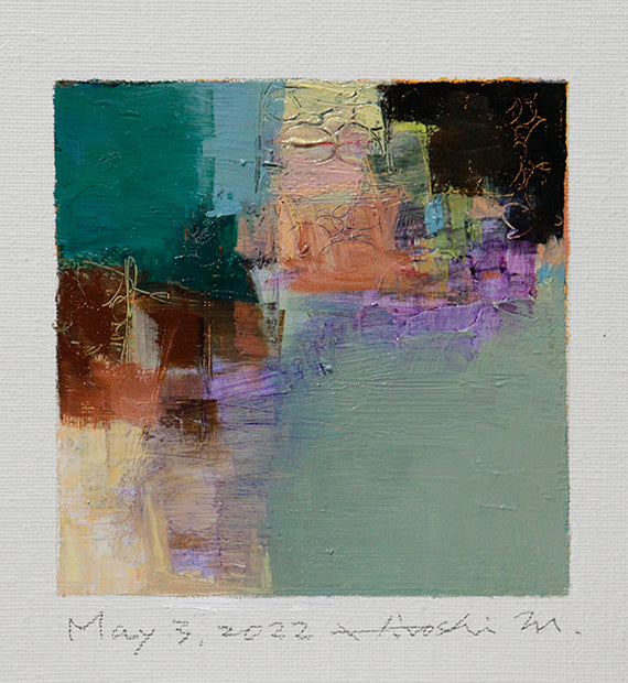 油彩画 - May 3, 2022 - 9 x 9 painting (9 cm x 9 cm)
