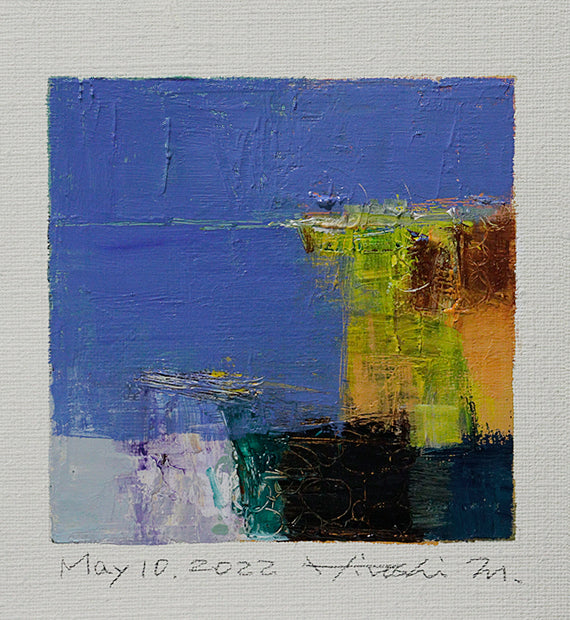 油彩画 - May 10, 2022 - 9 x 9 painting (9 cm x 9 cm)