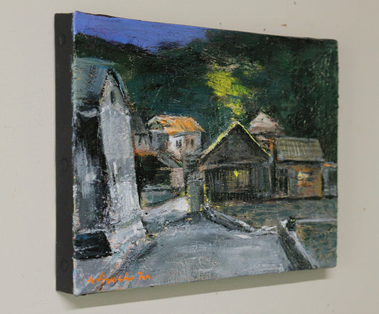 油彩画 - 小豆島 小海 02 / Shodoshima Omi 02 - 15.8 cm x 22.7 cm