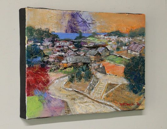 油彩画 - 小豆島 小海 04 / Shodoshima Omi 04 - 15.8 cm x 22.7 cm