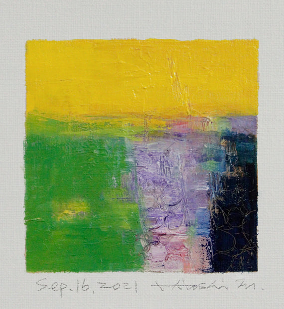 油彩画 - Sep. 16, 2021 - 9 x 9 painting (9 cm x 9 cm)