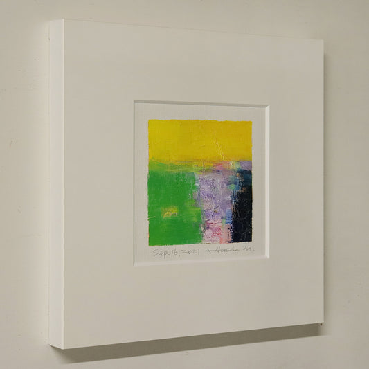 油彩画 - Sep. 16, 2021 - 9 x 9 painting (9 cm x 9 cm)