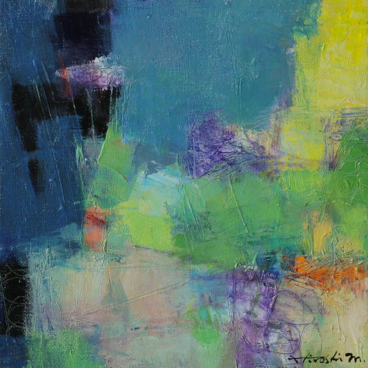 油彩画 - 18x18 painting 2604 - 18.0 cm x 18.0 cm