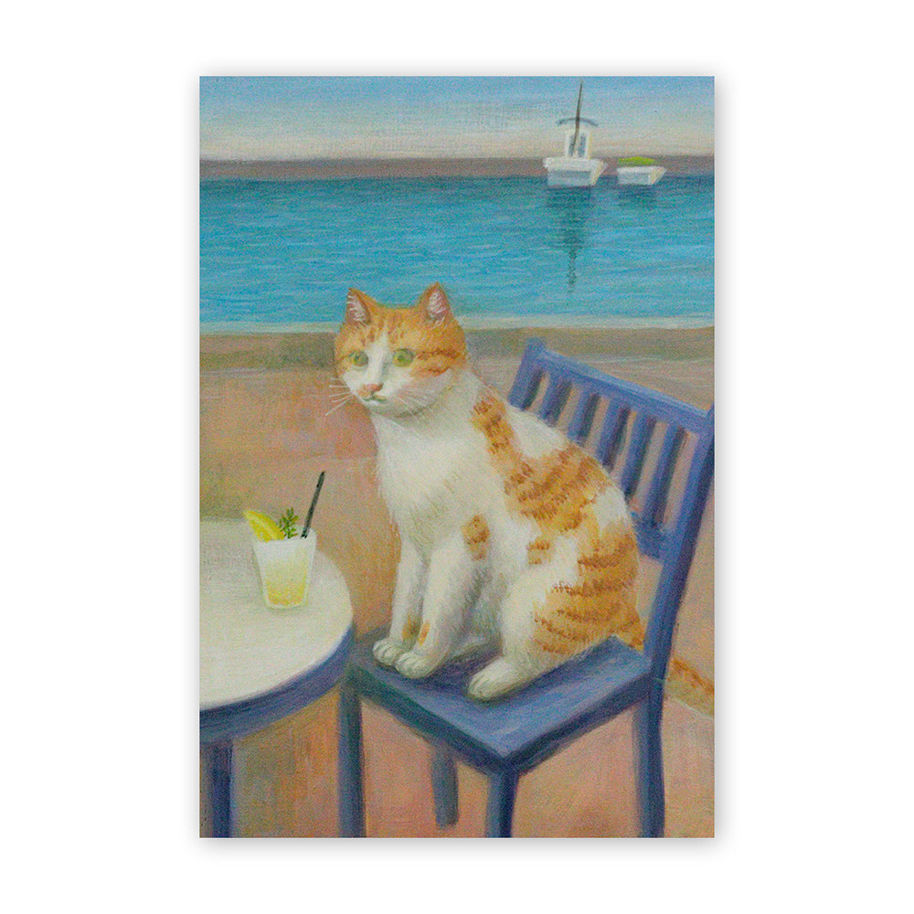 Cat postcard - Cat cafe