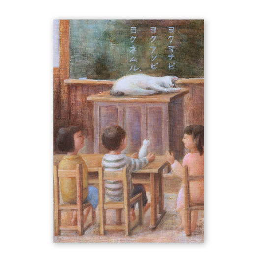 猫ポストカード - 猫先生