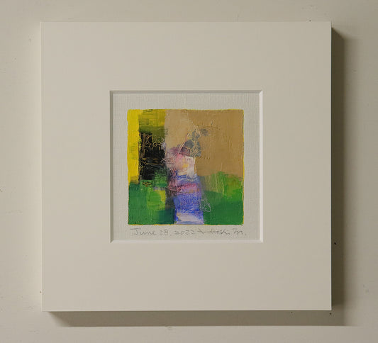 油彩画 - June 28, 2022 - 9 x 9 painting (9 cm x 9 cm)