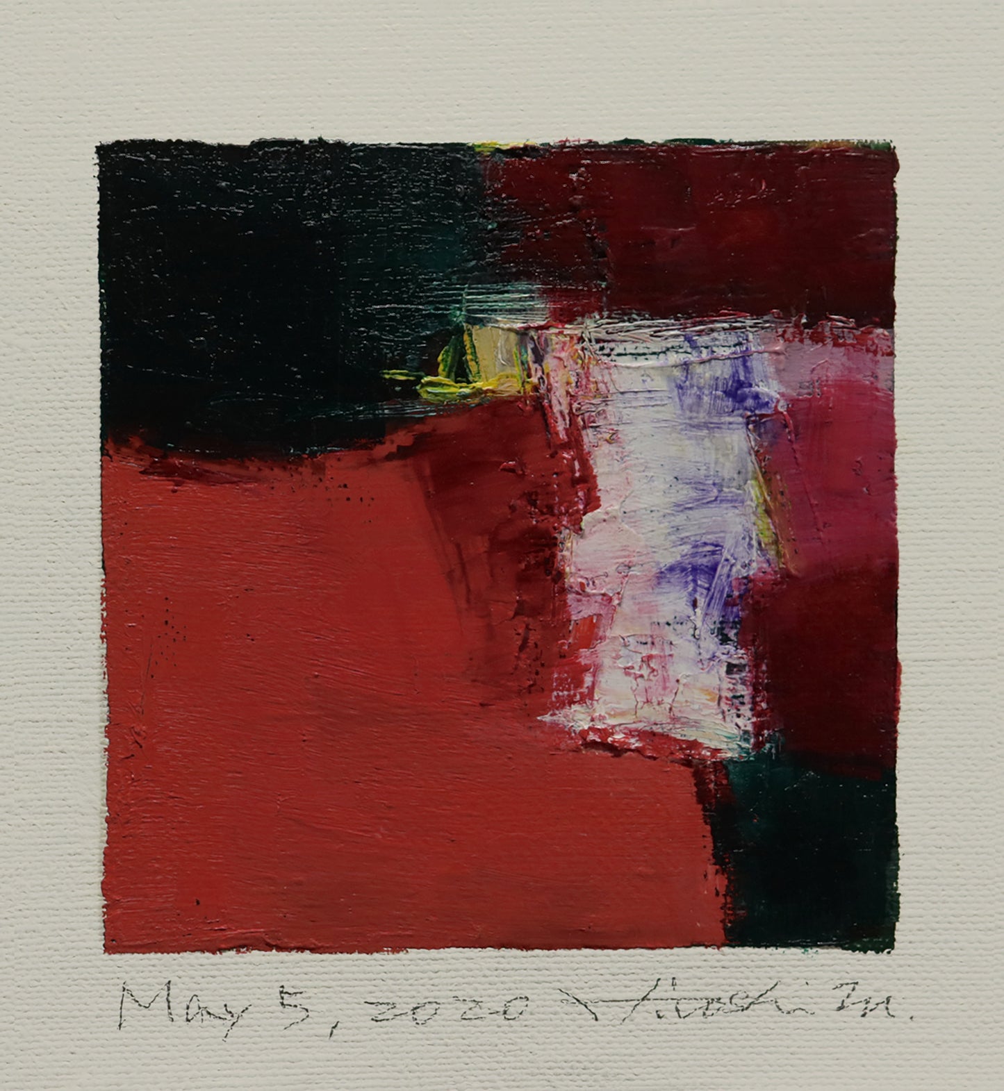 油彩画 - May 5, 2020 - 9 x 9 painting (9 cm x 9 cm)