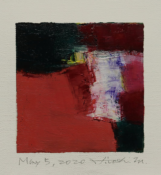 油彩画 - May 5, 2020 - 9 x 9 painting (9 cm x 9 cm)