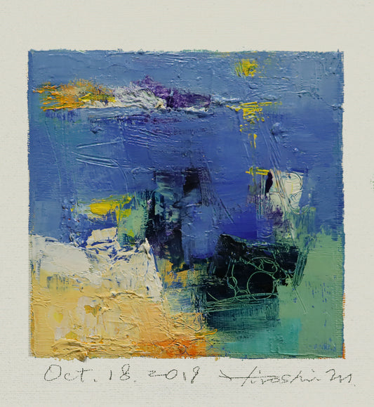 油彩画 - Oct. 18, 2019 - 9 x 9 painting (9 cm x 9 cm)