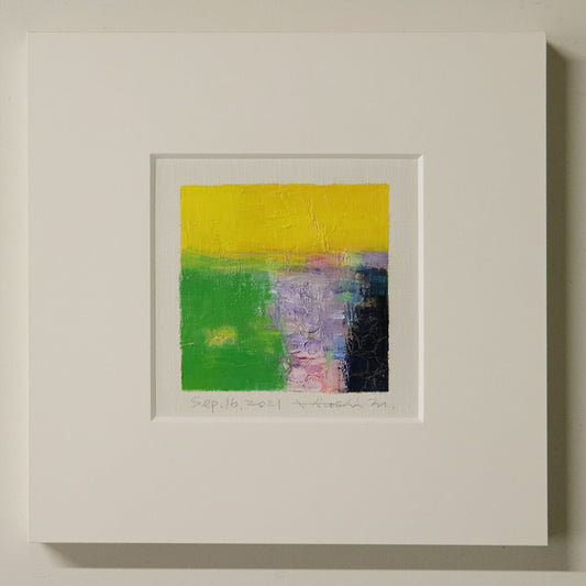 油彩画 - Sep. 16, 2021 - 9 x 9 painting (9 cm x 9 cm)